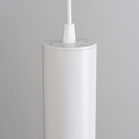 Cylinderformad pendellampa Simon 1-fas, vit