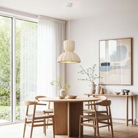 Wabi sabi-pendellampa Soru 40 cm - sandbeige