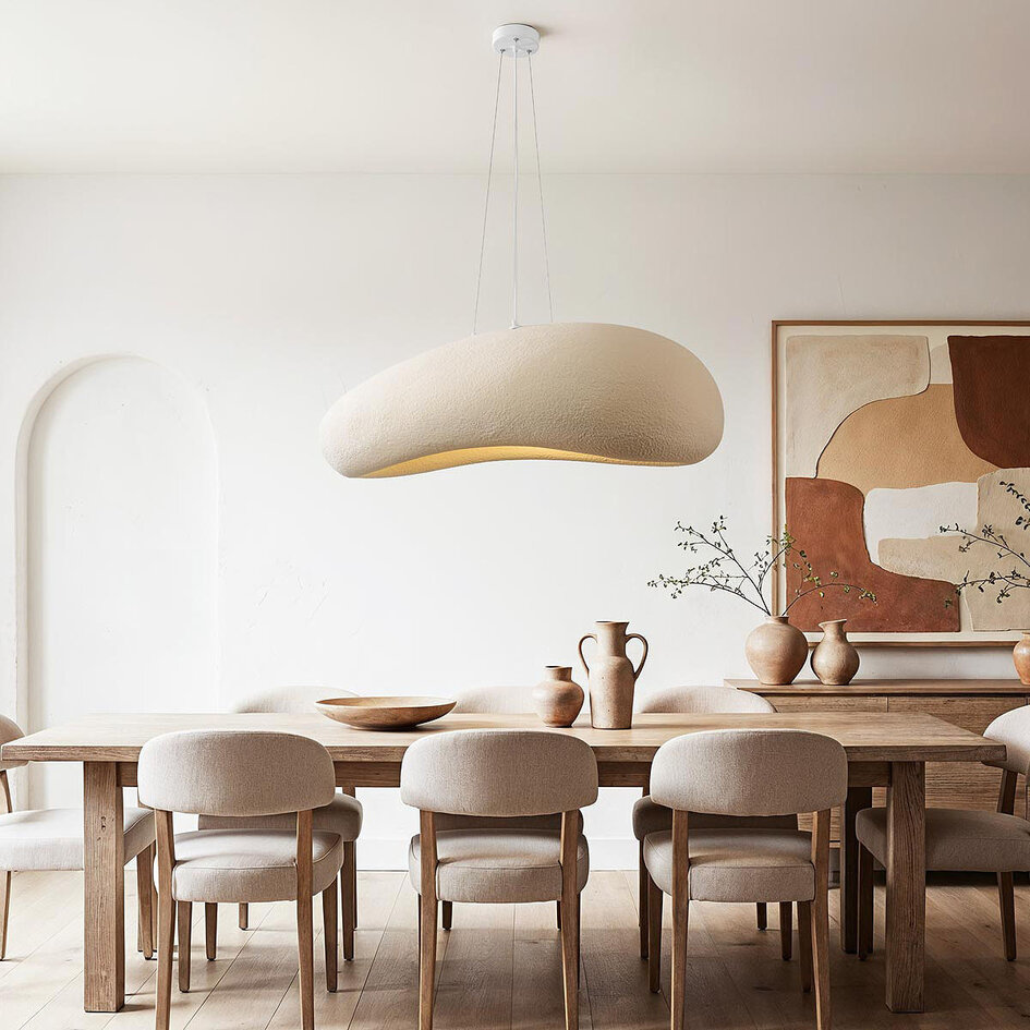 Wabi sabi-pendellampa Numa 105 x 33 cm - sandbeige