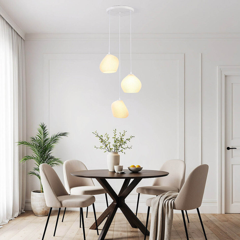 Modern 3D-printad taklampa Dayin 3-ljus