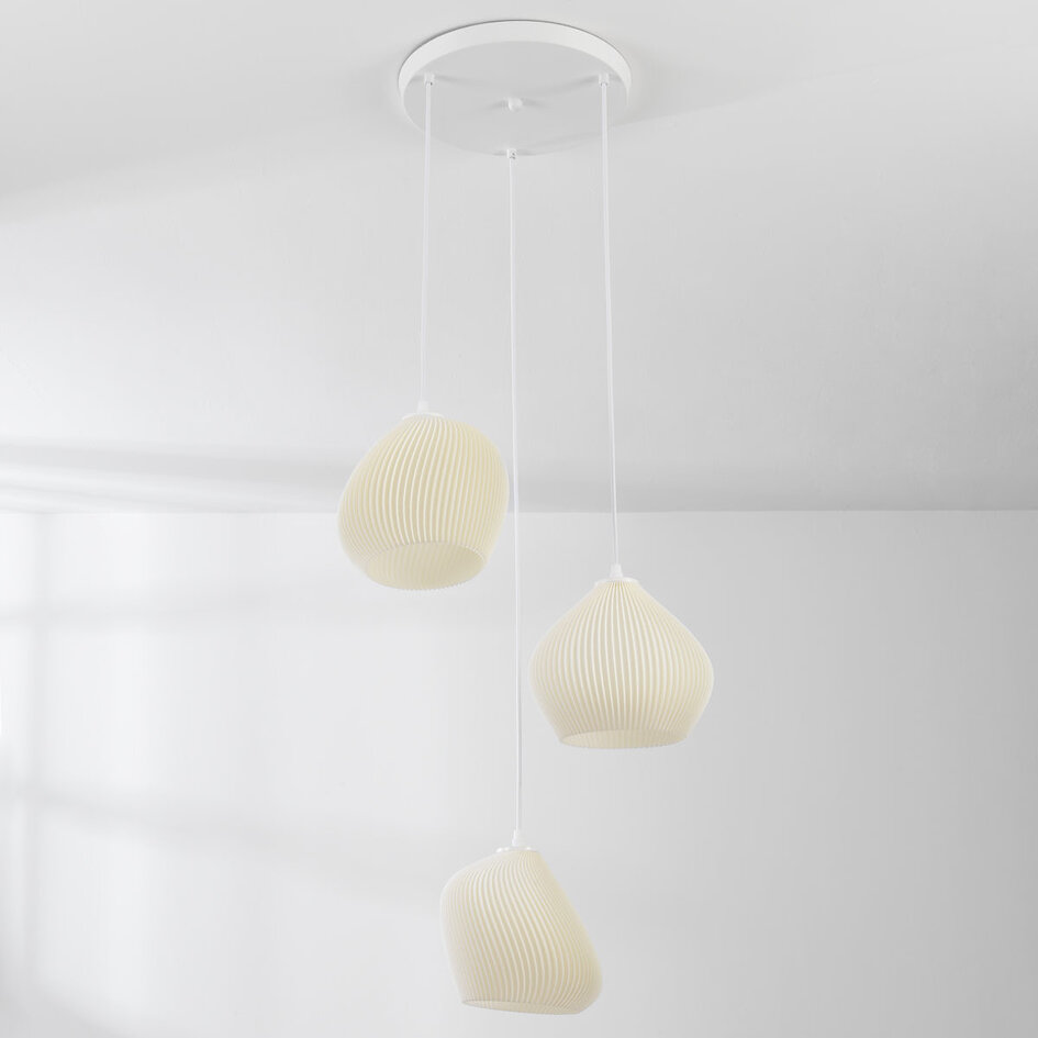 Modern 3D-printad taklampa Dayin 3-ljus