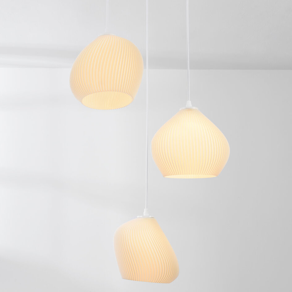 Modern 3D-printad taklampa Dayin 3-ljus