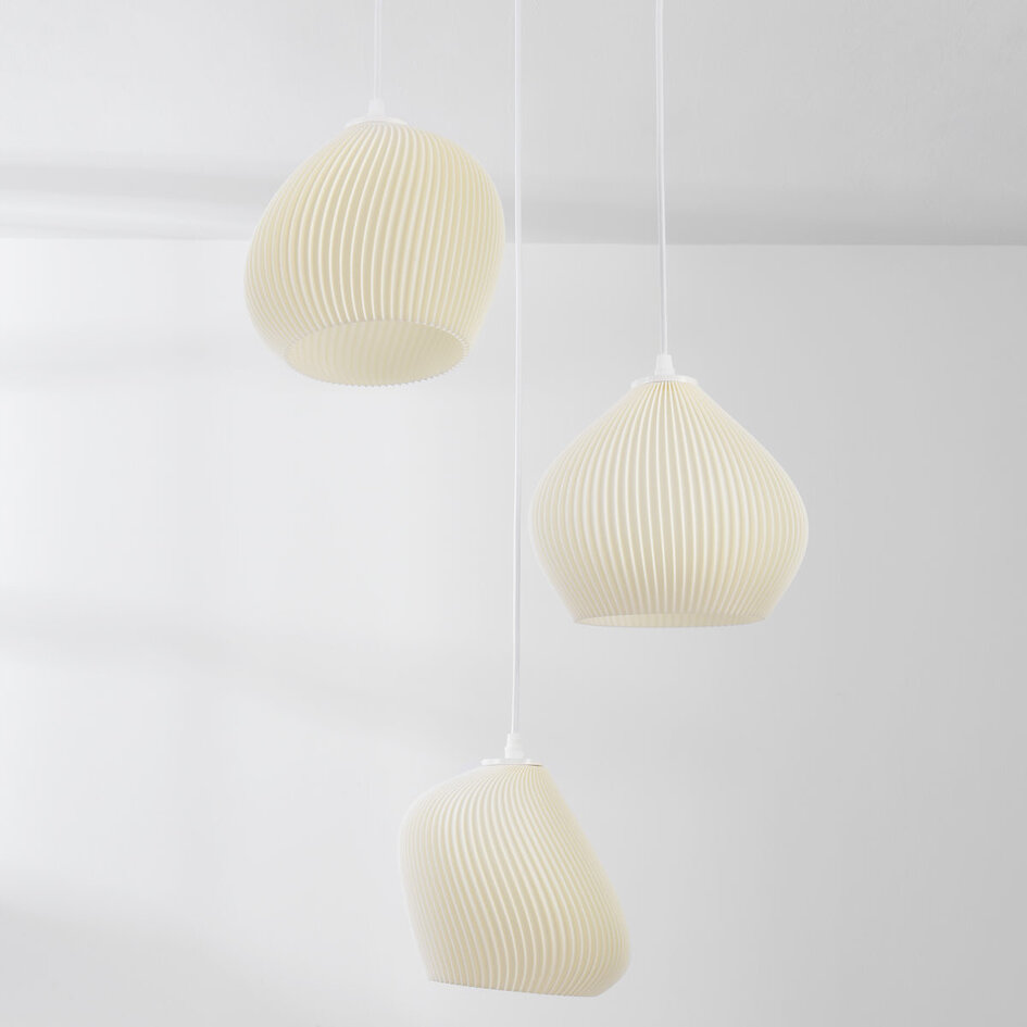 Modern 3D-printad taklampa Dayin 3-ljus