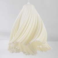 Pendellampa Inswa med tre lampor, 3D-printad - vågig design