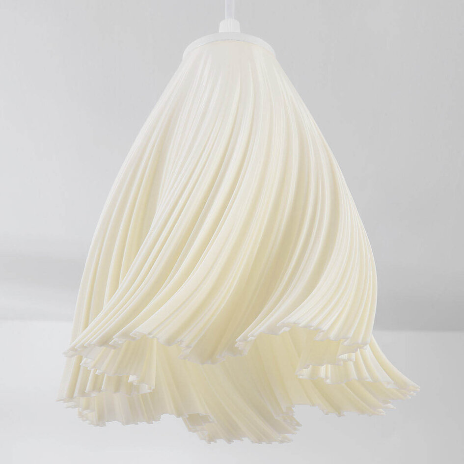 3-ljus pendellampa Inswa 3D-printad med vågig design