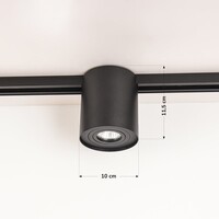 Set med 1-fas skensystem på 1,5 meter och Zylo-spotlights, svart