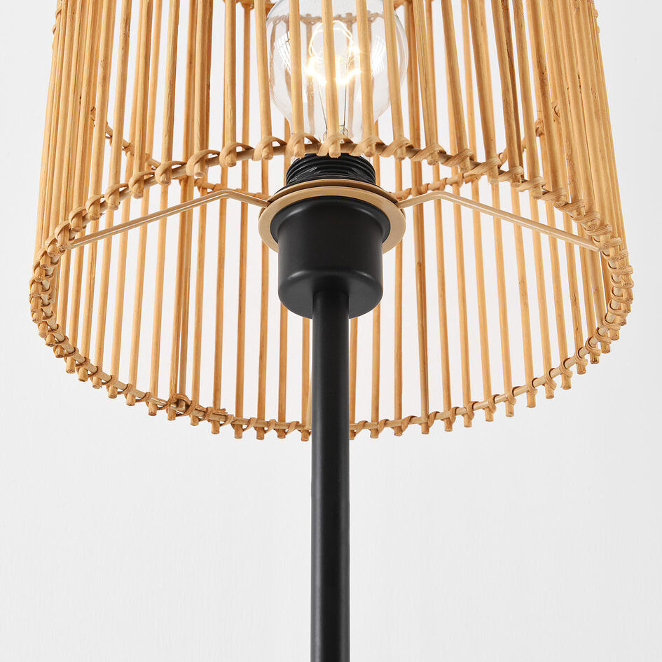 Golvlampa Nord med naturskärm