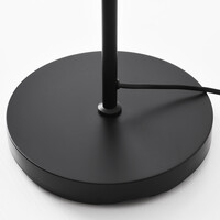 Golvlampa Hygge med linneskärm - svart