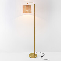Golvlampa Kiri med naturskärm