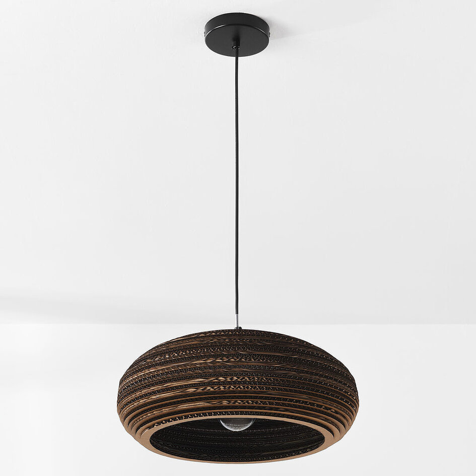 Pendellampa Haze med en lampa i kartong - svart