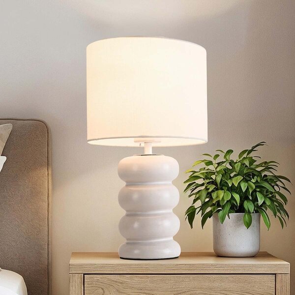 Keramisk bordslampa Sofara - vit