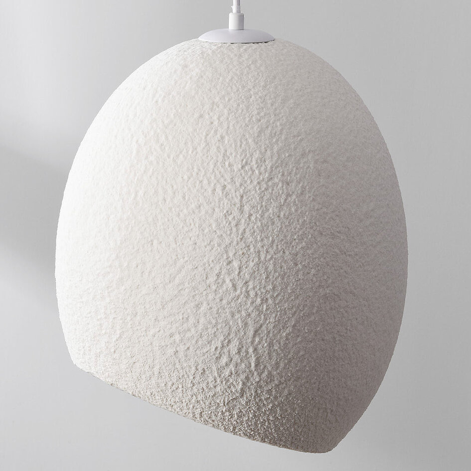 Pendellampa Yugen i wabi sabi - vit steneffekt