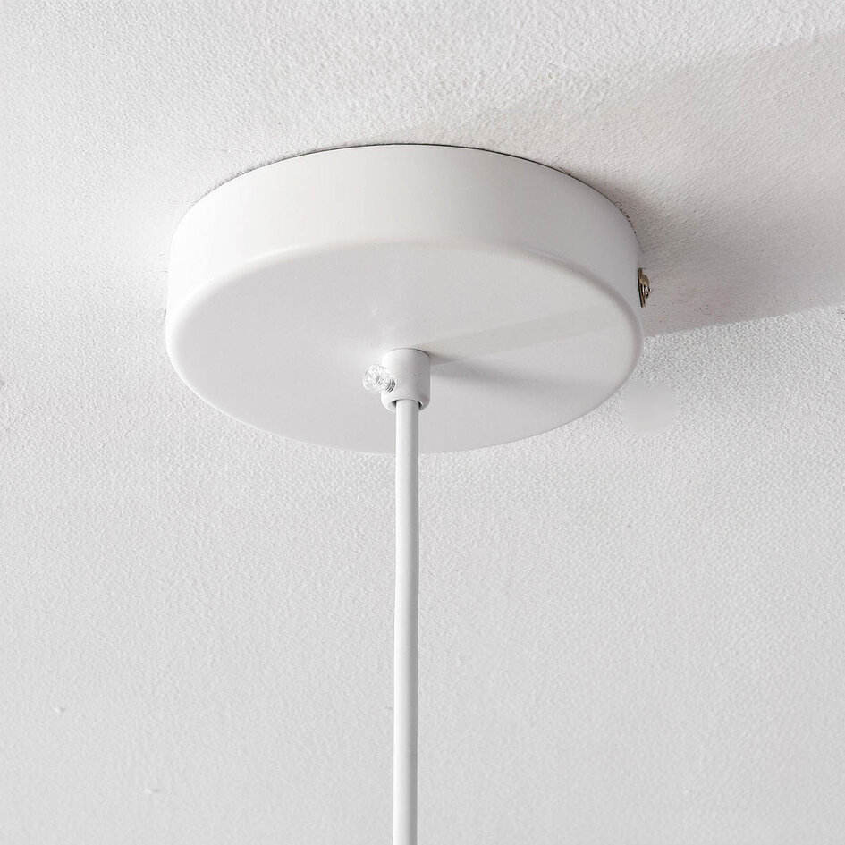 Pendellampa Ishi med en lampa i wabi sabi - vit steneffekt