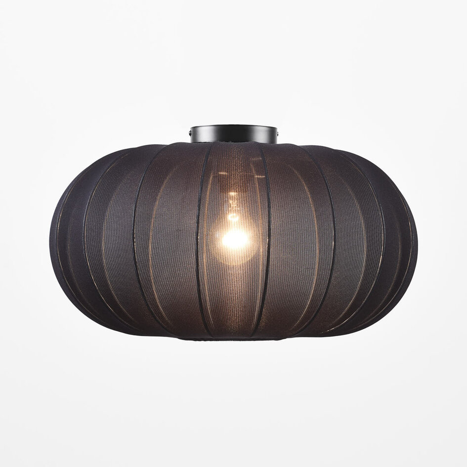 Taklampa Celara med tygskärm - svart 50 cm