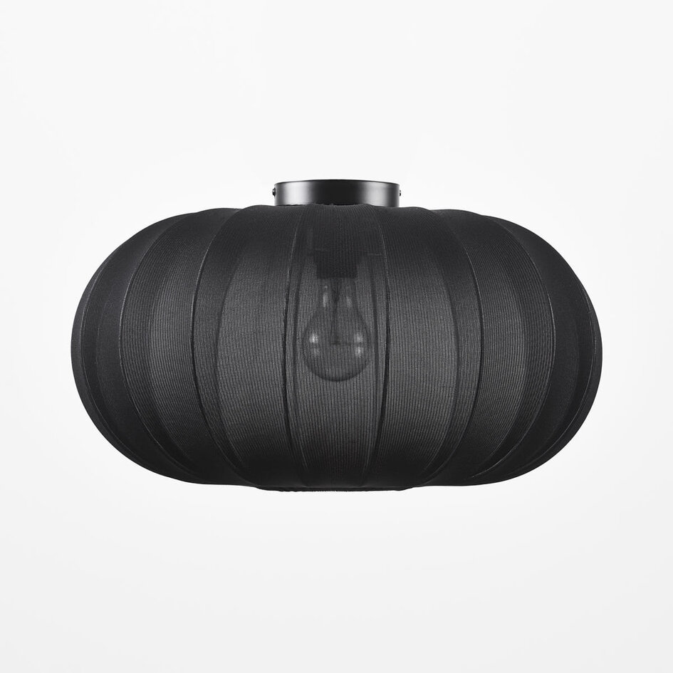 Taklampa Celara med tygskärm - svart 50 cm