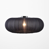 Taklampa Celara med tygskärm - svart Ø70 cm