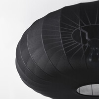 Taklampa Celara med tygskärm - svart Ø70 cm