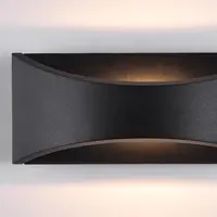 Modern badrumsvägglampa Bremen i svart