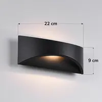Modern badrumsvägglampa Bremen i svart