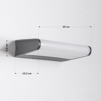 Badrumsvägglampa Joey i mörkgrått, IP65