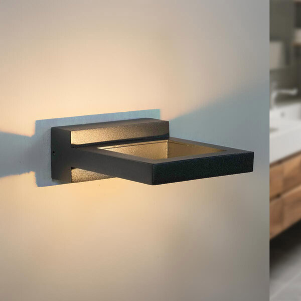 Designad badrumsvägglampa Vince i svart