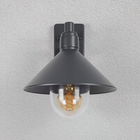 Retro badrumsvägglampa i antracit