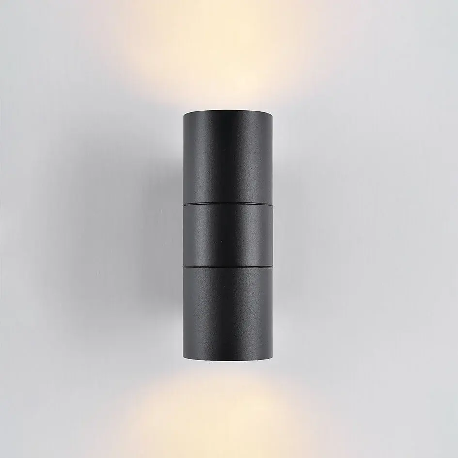 Badrumsvägglampa Olivia, 2-ljus - svart och rund