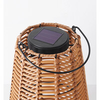 Solcellsdriven bordslampa Suya i rotting - med integrerad LED