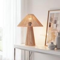 Bordslampa Naito i bohostil av flätade rep
