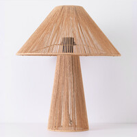 Boho bordslampa Naito av naturligt flätat rep