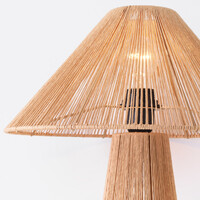 Boho bordslampa Naito av naturligt flätat rep
