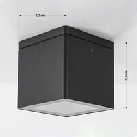 Modern takspotlight för utomhusbruk Nello - svart