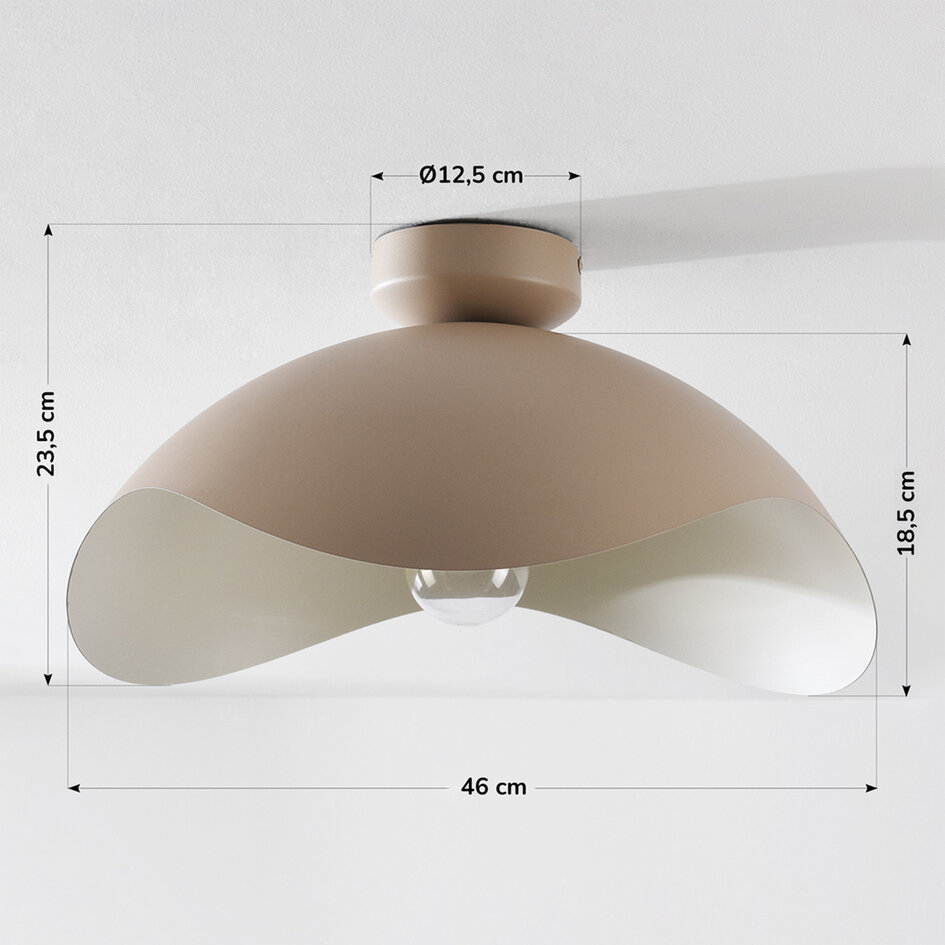 Wabi sabi-taklampa Casthano - sandtaupe