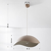 Wabi sabi-pendellampa Zongse - sandtaupe