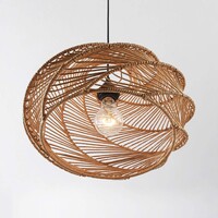 Boho design taklampa Suna av flätat papper