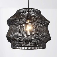 Boho design taklampa Suna av flätat papper