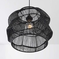 Boho design taklampa Suna av flätat papper