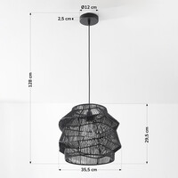 Boho design taklampa Suna av flätat papper