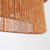 Pendellampa Arumo med flätad skärm i spiralform - khaki