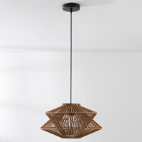 Boho-pendellampa Takea i flätat rep - brun