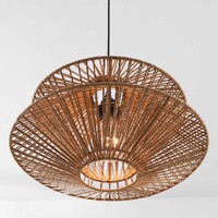 Boho-pendellampa Takea i flätat rep - brun