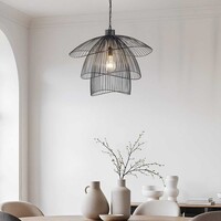 Design taklampa Oria svart med metallager