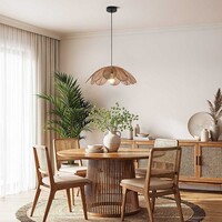 Boho-pendellampa Tawi med öppen skärm - khaki