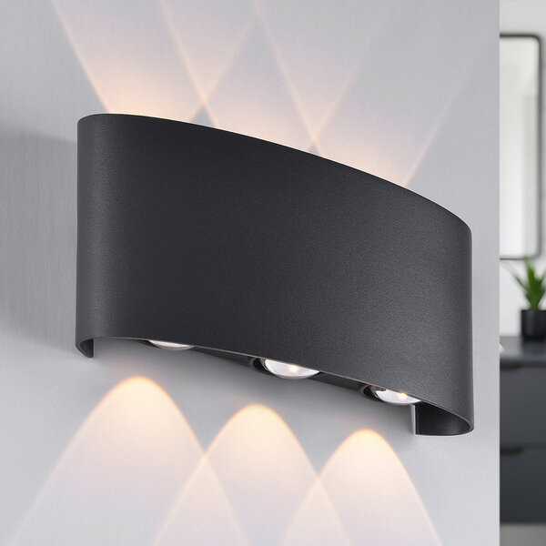 Design badrumsvägglampa Sena - antracit