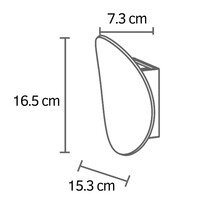 Designad badrumsvägglampa Ollie i svart