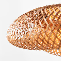 Bambu taklampa Texta med handflätad skärm Ø50 cm