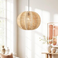 Pendellampa Pagna i rotting - handflätad med naturlig design