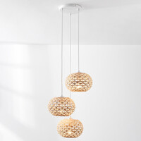 3-ljus rotting taklampa Canaba med flätad design