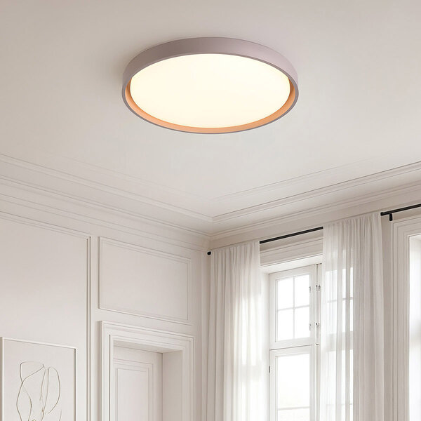 Taklampa Ricardo i taupe med integrerad LED, Ø41, 3-stegs dimbar