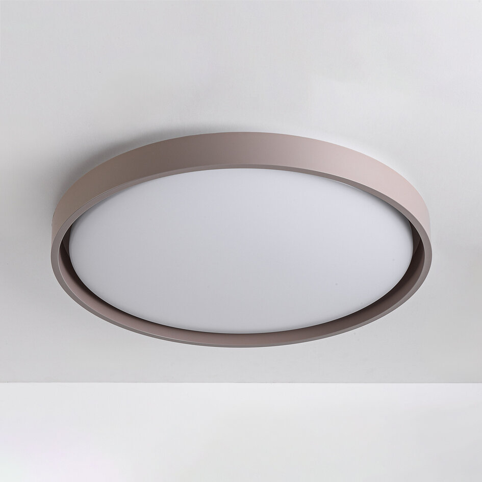 Taklampa Ricardo i taupe med integrerad LED, Ø41, 3-stegs dimbar
